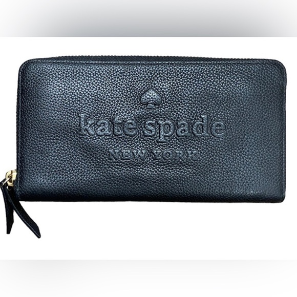 Kate Spade Sienne Logo Pebbled Leather Ziparound Continental Wallet - Picture 2 of 10